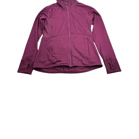 C9 By Champion Full Zip Womens Jacket Size M Thumbholes Lightweight Burgundy - Picture 3 of 7